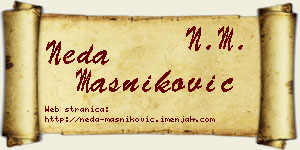 Neda Masniković vizit kartica